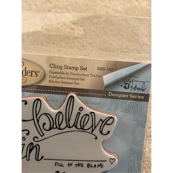 Spellbinders Designer Series SBS-132 Cling Stamp “I Believe In” - Picture 4 of 7
